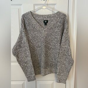 Roots Oversized Women’s Gray Chunky Knit Sweater